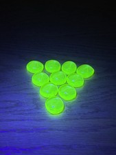 Lot of 10 Vaseline Uranium Glass Gem Marbles