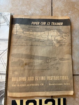 SIG Piper J-3 Cub RC Model Aircraft Kit - Yellow for sale online