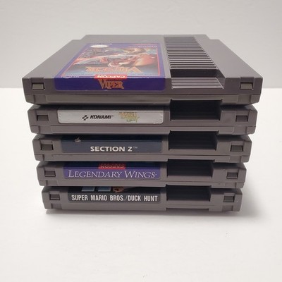 5 Nintendo NES Games Lot Section Z, Legendary Wings, Viper, Bayou Billy, Mario 