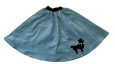 Charades Blue 50s Style Poodle Skirt Adult XS Made in USA