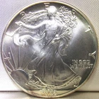 1992 American Silver Eagle AU/BU