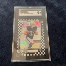 2024 Panini Prizm #315 Brock Bowers RC Black and White Checkerboard SGC 9 