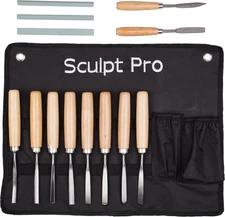 Wood Carving Set Hand Chisel Set 13 Piece Professional Woodworking Gouges Kit