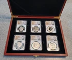 2025 S Morgan and Peace Silver Dollars 6 Coin Set NGC MS PF RP 70 FDOI