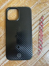 Loopy iPhone 12 Pro Max Case Black Clean - Strawberry Handle