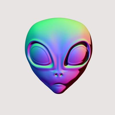 Alien Head - CNC Routing & 3D Print Model - STL + 3MF File for Printer Laser