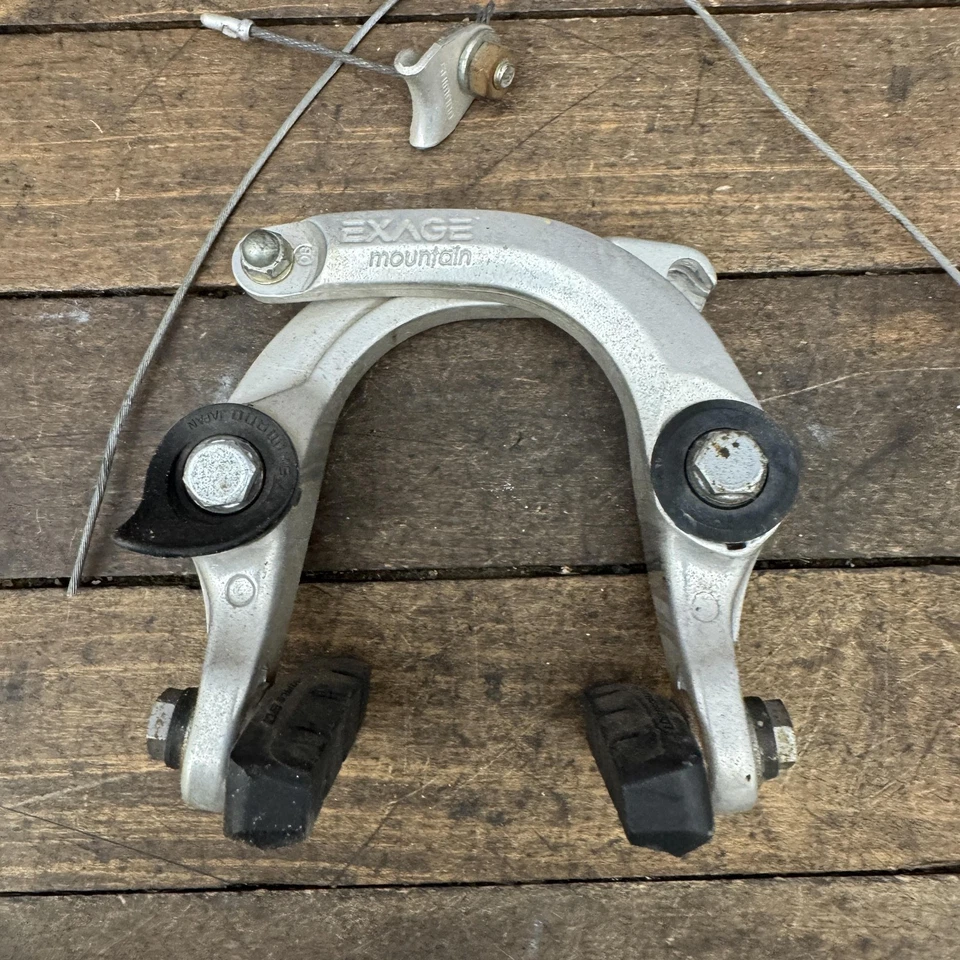 Juego de frenos U vintage Shimano Exage Mountain BR-M452 305 g plateado años 90 MTB Foto 2 de 4