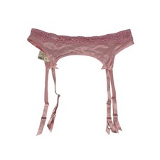 NWT VTG Victoria's Secret Garter Belt Sz S Pink Silk Satin Lace Bows Style 8324