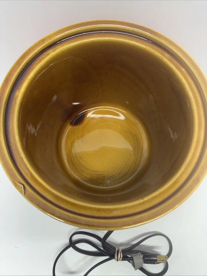 VTG 1970's Rival Crock Pot Flame Orange # 3100/2 Slow Cooker 3.5 Qt Tested w/Lid - Image 4 of 4