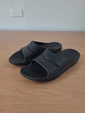 OOFOS Sport OOahh Recovery Black Slide Sandal Size Men’s 11 Women's Size 13