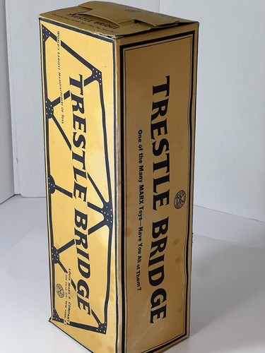 New Vintage MARX 18" Metal Railroad Trestle Bridge w/ Original Box - Picture 11 of 15