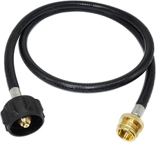 4ft Propane Gas Adapter Hose QCC1/Type1 1lb - 20lb Converter with Brass Fittings
