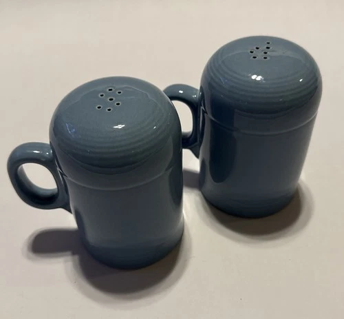 Fiestaware Periwinkle Blue Rangetop Salt & Pepper Shakers Missing Stoppers