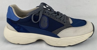 Coach Tech Runner C152 C Patch Sneakers Shoes G4684 Mens 10.5 D Blue White 1S2