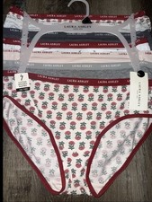 Laura Ashley  Women's Hipster Underwear Panties 7-Pair Cotton Blend  L