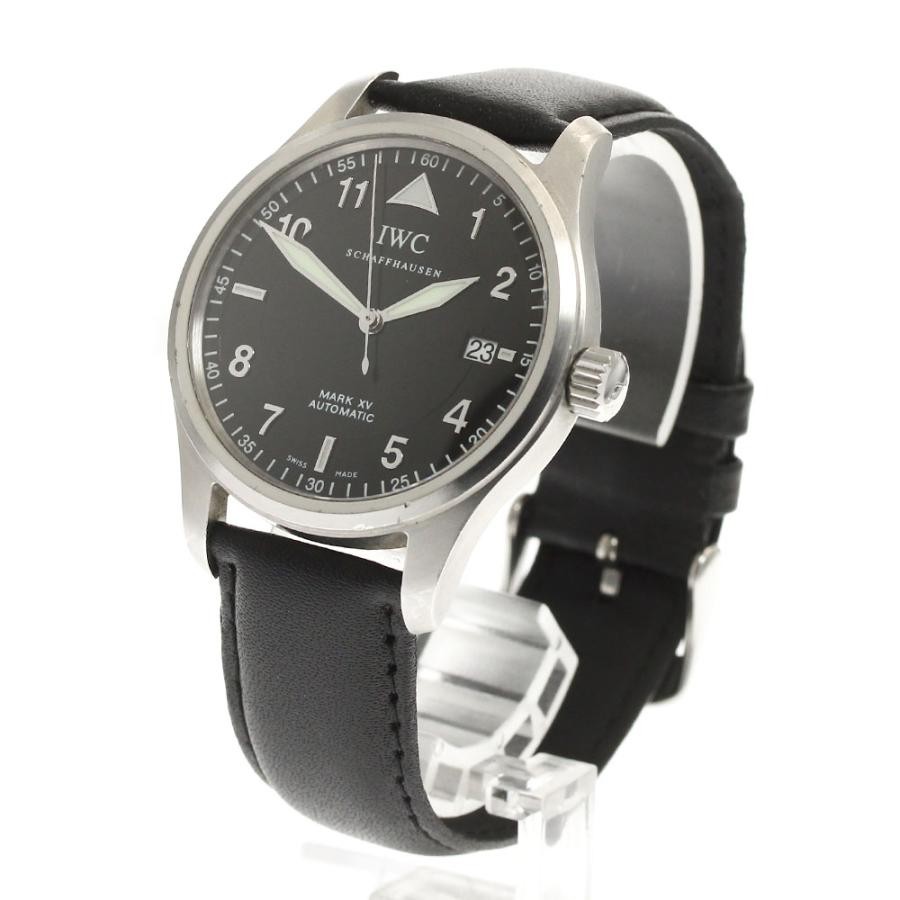 IWC SCHAFFHAUSEN PILOT WATCH MARK XV IW325301 38mm SS Black Dial Date #C418