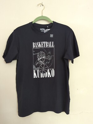 MANGA x UNIQLO UT Kuroko's Basketball Men's XS Graphic T-Shirt Black Tee 