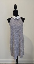 NWT ZARA Trafaluc Multicolored Sleeveless Dress w/Collar Sz L