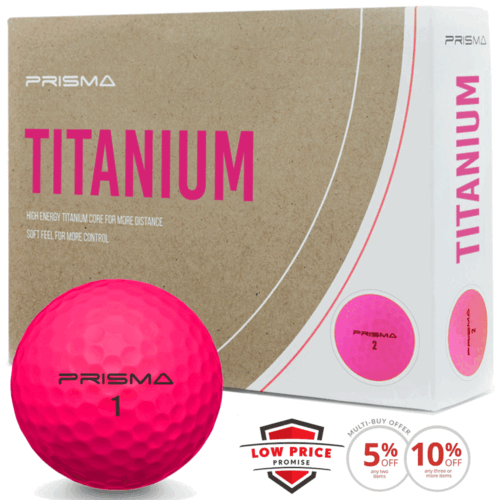MASTERS PRISMA TITANIUM DISTANCE GOLF BALLS / PINK / MULTIBUY DOZEN DEALS MASTERS PRISMA TITANIUM DISTANCE GOLF BALLS / PINK / MULTIBUY DOZEN DEALS
