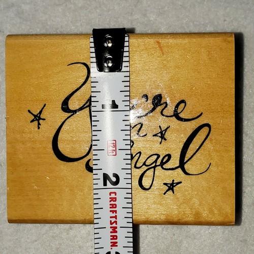 Sello de goma montado en madera "You're an Angel" de Anita's hágalo usted mismo fabricación de tarjetas artesanía - Imagen 7 de 7
