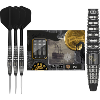 Black Marque PW 90% Tungsten SP Steel Tip Darts By Target Japan