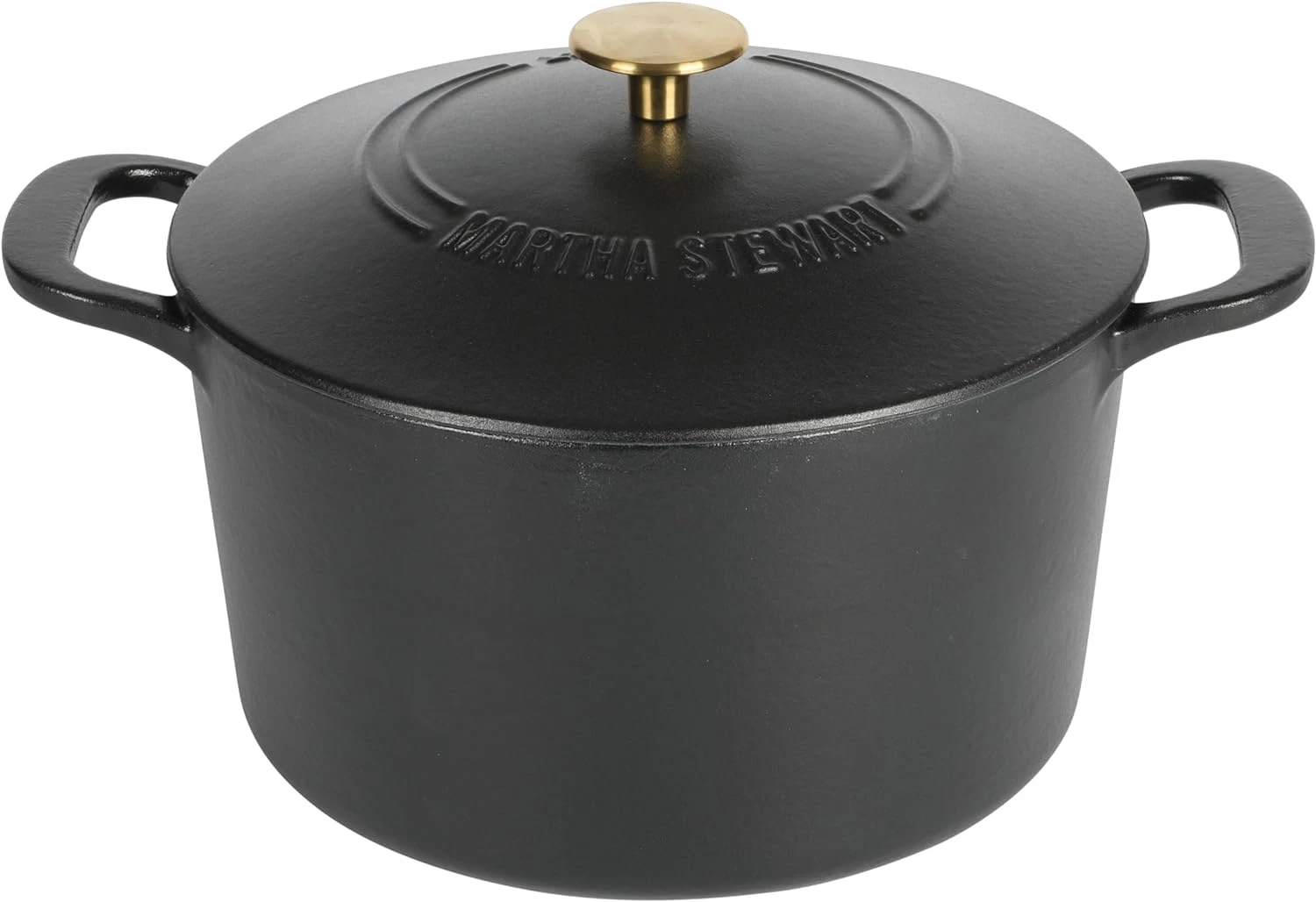 Gatwick 7QT Matte Black Enamel Cast Iron Dutch Oven for Perfect Cooking