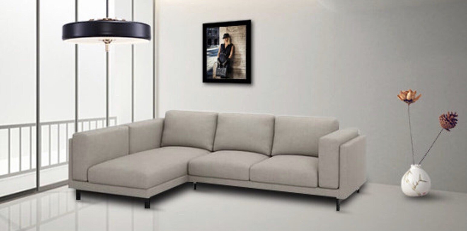 IKEA NOCKEBY sofa cover 3 seat right Chaise Beige Cotton Blended eBay