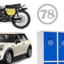 Number 78, Sticker Vinyl Version v1c