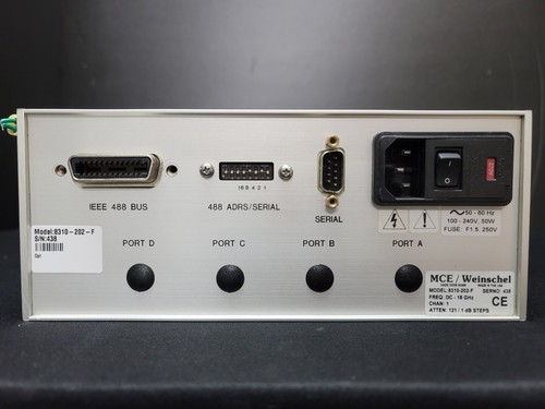Weinschel 8310-202-F: DC-18GHz 121 / 1dB Step Attenuator (438) - Picture 8 of 10