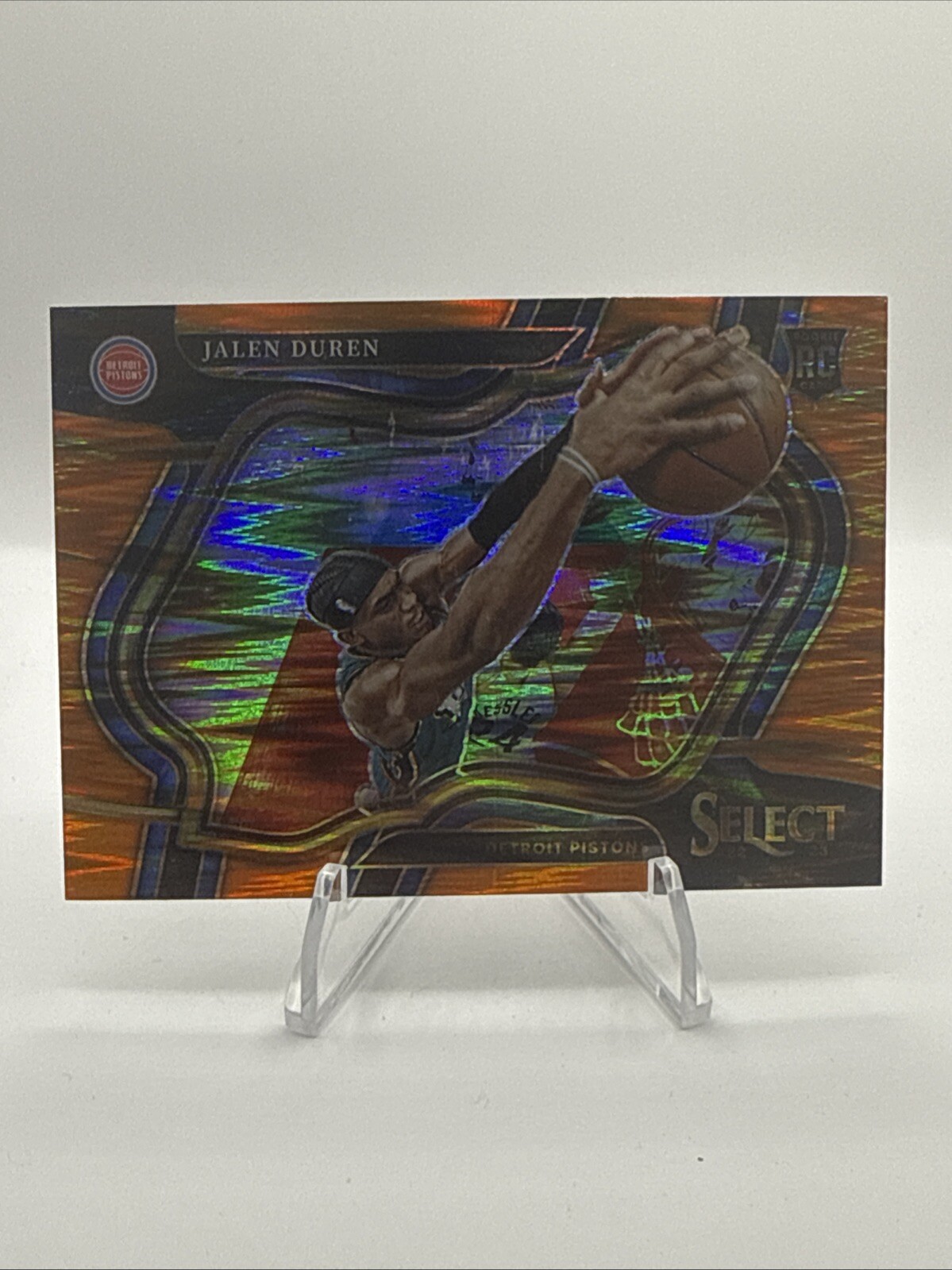 2022-23 Select Prizm Courtside Jalen Duren Orange Flash RC Pistons Rookie 286