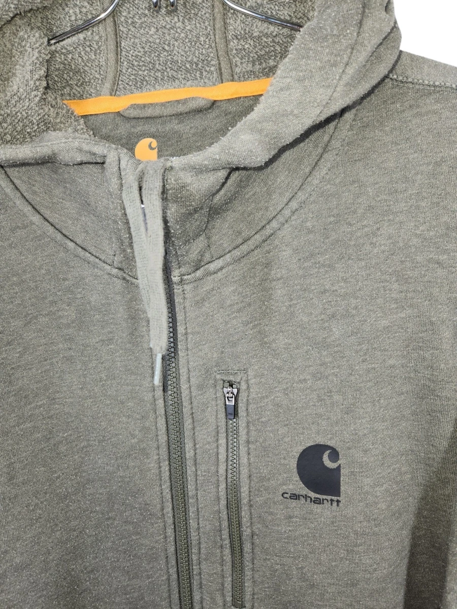 Carhartt FORCE Dark Grey Menu0026#039;s Relaxed Fit Hoodie Full Zip Sweatshirt  2XL | eBay