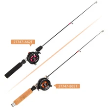 DR.FISH Telescopic Fly Fishing Rod Reel Kit Fishing Reel 4B and Fiberglass Rod