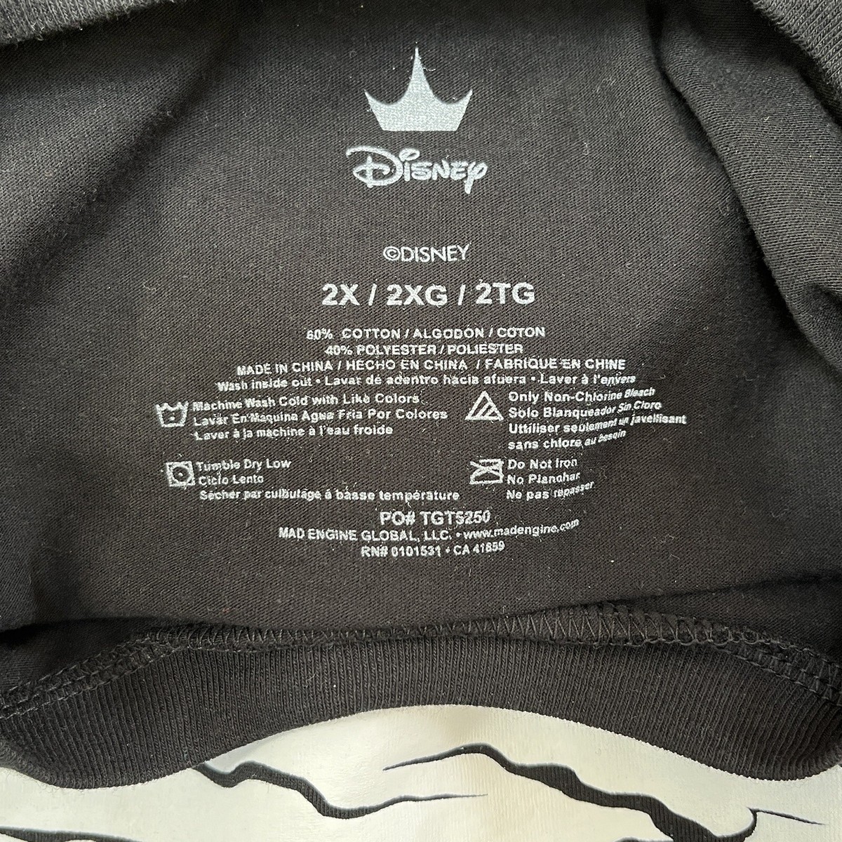 Disney The Little Mermaid Graphic T-Shirt Black 2X