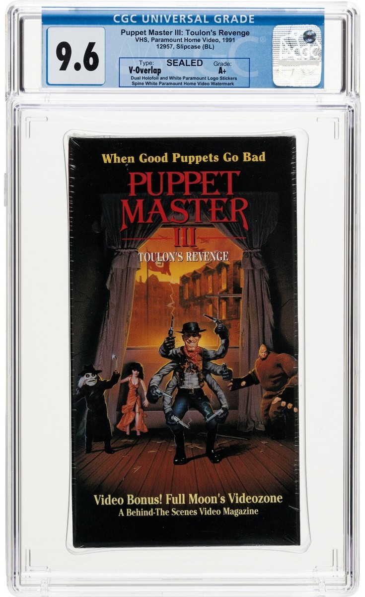 SEALED, Puppet Master III: Toulon's Revenge, VHS, CGC [9.6/A+], US