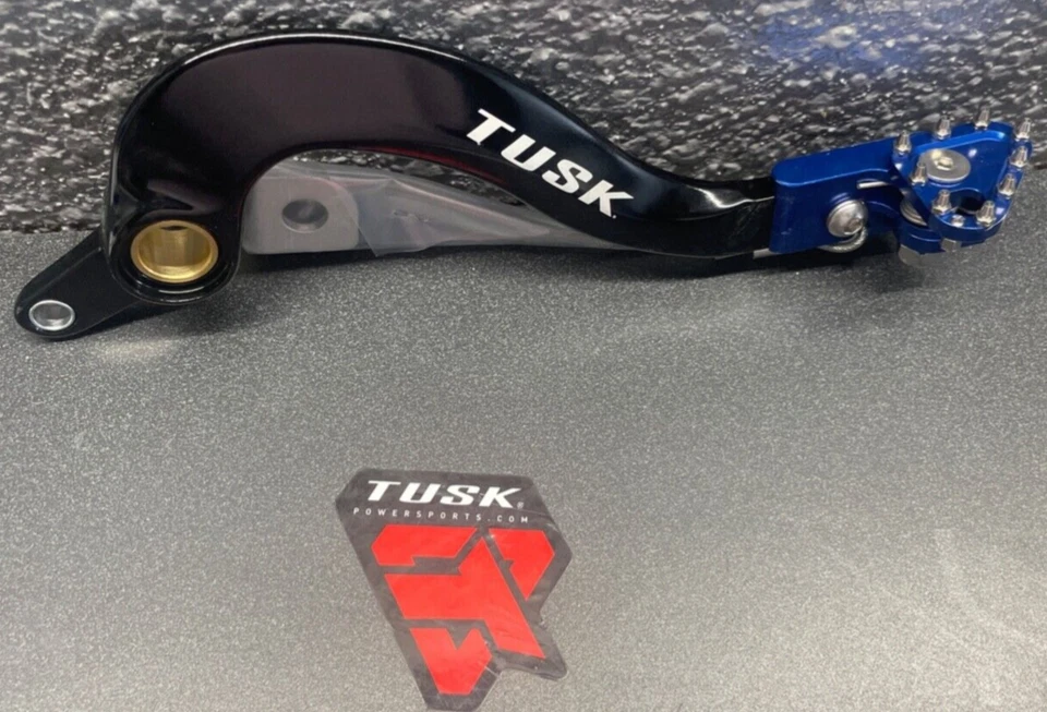 Pedal de freno Tusk 2015-2025 Yamaha WR250F WR 250F derecho 2024 2023 palanca de pie azul Foto 3 de 4