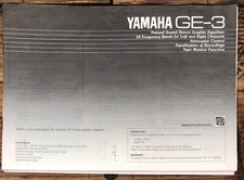 Yamaha GE-3 Equalizer  Owner / User Manual *Original*