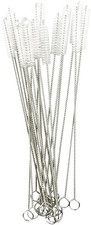 Straw Cleaner Brushes, Nylon Bristles Stainless Steel Handle, Nylon Skinny Pipe