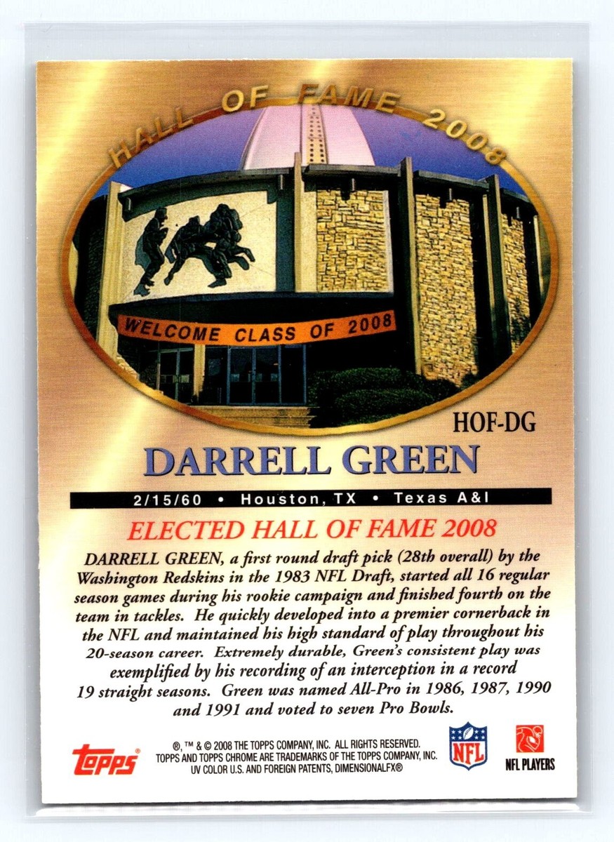 2008 Topps Chrome HOF Class of 2008 #HOF-DG Darrell Green