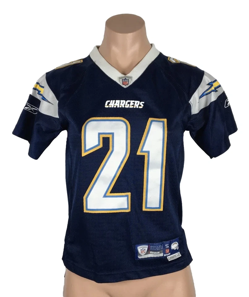 Camiseta deportiva de fútbol americano juvenil cosida Reebok NFL Los Angeles Chargers Tomlinson #21 S Foto 2 de 4
