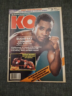 Sugar Ray Leonard KO Boxing Magazine March 1988!