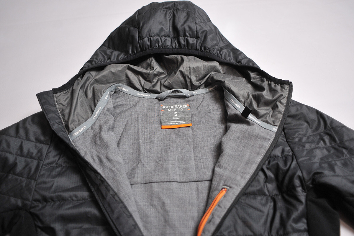 ICEBREAKER W's HELIX LS ZIP HOOD S ブラック Womens Icebreaker Helix LS Zip MerinoLOFT Hooded Hybrid