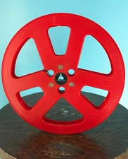 Burlington Recording 1/4" x 7" RED Scotch Vintage Style Trident Plastic Reel
