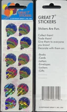 12 packages of Hot Air Balloon Stickers, "Great 7" Sticker Designs, PPZ6207