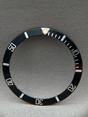 #968 ORIGINAL ROLEX 315-16800-81 SUBMARINER DATE LÜNETTE FLAT 4 INSERT SCHWARZ