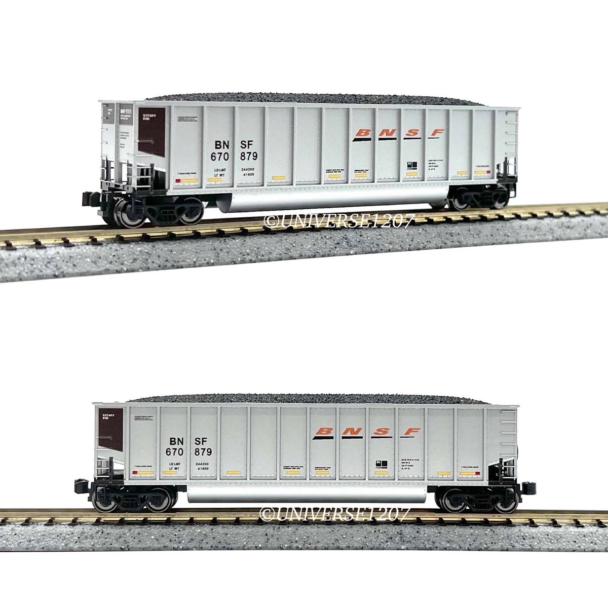 N Scale Kato 106-4628 Bethgon Coalporter BNSF Swoosh 8 Freight Car