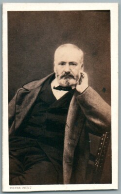 CDV 1865 Victor Hugo Portrait Photography Old Pierre Petit Littérature