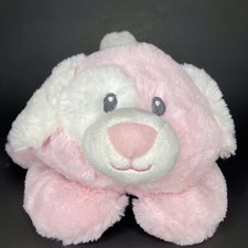 Aurora Baby Pink White Plush Puppy Dog Stuffed Animal Lovey Lovie Z