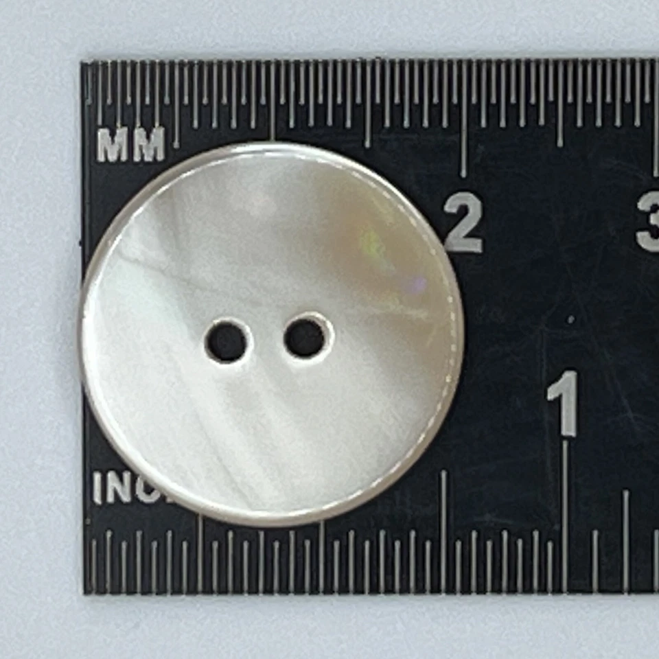Natural/Beige REAL Oyster Shell Button White Speck Back 13,15,18,19,20mm 2hole - Image 3 of 4