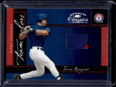 2005 Donruss Clasics Mark Teixera 3 Color Game Used Prime Jersey /25 #TC-27
