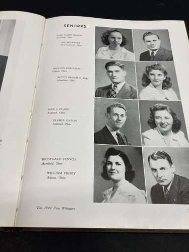 1946 Pine Whispers Ashland College Yearbook Ohio Annual Reference Year Book - Imagen 7 de 10